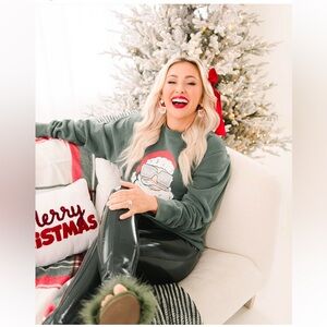 Living Fully Co. Southern Santa Sweatshirt XL